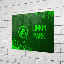 Холст прямоугольный Linkin Park 2024 - green gradient по-горизонтали, цвет: 3D-принт — фото 2