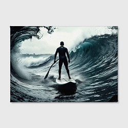 Холст прямоугольный Сапсёрфер в волне, цвет: 3D-принт — фото 2