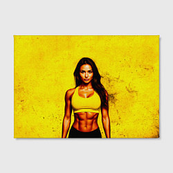 Холст прямоугольный Фитоняшка на желтом, цвет: 3D-принт — фото 2