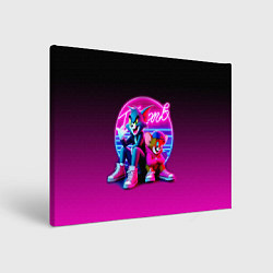 Холст прямоугольный Tom and Jerry - neon glow fantasy, цвет: 3D-принт