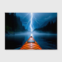 Холст прямоугольный На каяке в грозу, цвет: 3D-принт — фото 2