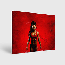 Холст прямоугольный Фитоняшка в красном, цвет: 3D-принт