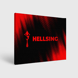 Холст прямоугольный Hellsing - red gradient по-горизонтали, цвет: 3D-принт