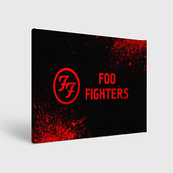 Картина прямоугольная Foo Fighters - red gradient по-горизонтали
