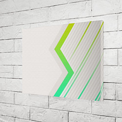 Холст прямоугольный Color white line green, цвет: 3D-принт — фото 2