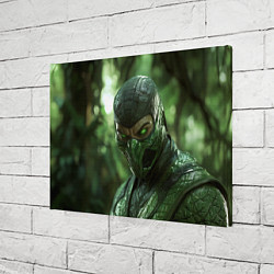 Холст прямоугольный Рептилия в зеленой маске, цвет: 3D-принт — фото 2