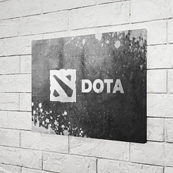 Холст прямоугольный Dota - grey gradient по-горизонтали, цвет: 3D-принт — фото 2