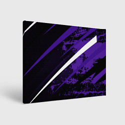 Холст прямоугольный Color black purple line, цвет: 3D-принт