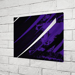 Холст прямоугольный Color black purple line, цвет: 3D-принт — фото 2