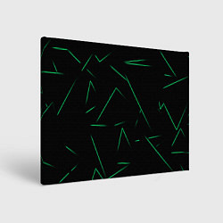 Холст прямоугольный Color light green line, цвет: 3D-принт