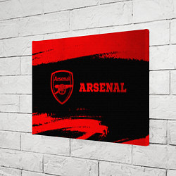 Холст прямоугольный Arsenal - red gradient по-горизонтали, цвет: 3D-принт — фото 2