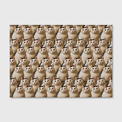 Холст прямоугольный Толстый кот мем Бендер фото паттерн, цвет: 3D-принт — фото 2