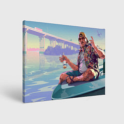 Холст прямоугольный Кэл Хэмптон Gta 6, цвет: 3D-принт