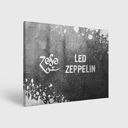 Холст прямоугольный Led Zeppelin - grey gradient по-горизонтали, цвет: 3D-принт