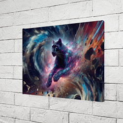 Холст прямоугольный Космическая пантера - нейроарт, цвет: 3D-принт — фото 2