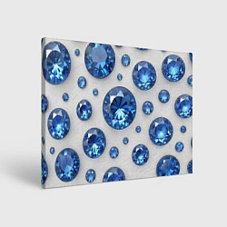 Холст прямоугольный Россыпь сапфиров, цвет: 3D-принт