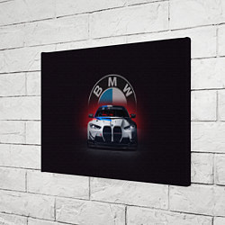 Холст прямоугольный BMW на красном фоне, цвет: 3D-принт — фото 2