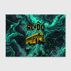 Холст прямоугольный Автобус ACDC в молнии, цвет: 3D-принт — фото 2