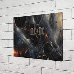 Холст прямоугольный ACDC лого из металла, цвет: 3D-принт — фото 2