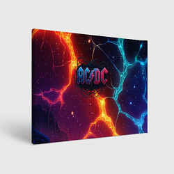 Холст прямоугольный ACDC логотип в градиенте, цвет: 3D-принт