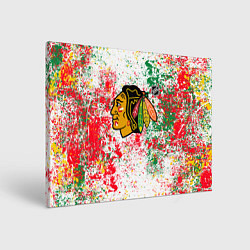 Холст прямоугольный Chicago Blackhawks NHL white, цвет: 3D-принт