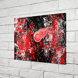 Холст прямоугольный Detroit Red Wings NHL black, цвет: 3D-принт — фото 2