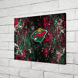 Холст прямоугольный Minnesota Wild NHL black, цвет: 3D-принт — фото 2
