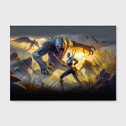 Холст прямоугольный Ciri vs dark monster - Witcher 4, цвет: 3D-принт — фото 2