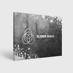 Холст прямоугольный Elden Ring - grey gradient по-горизонтали, цвет: 3D-принт