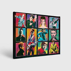 Холст прямоугольный David Bowie vintage collage, цвет: 3D-принт
