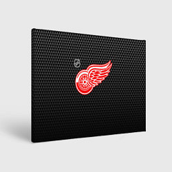 Картина прямоугольная Детройт Ред Уингз - черные треугольники