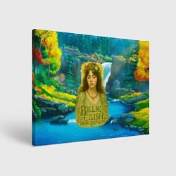 Картина прямоугольная Билли Айлиш на фоне природы