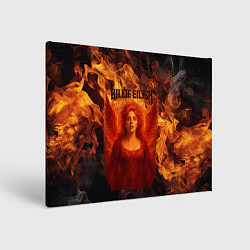 Картина прямоугольная Билли Айлиш из огня