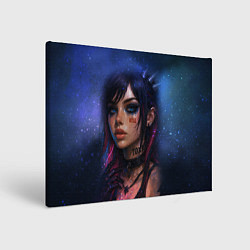 Холст прямоугольный Девушка неформалка cosmic hell goth, цвет: 3D-принт