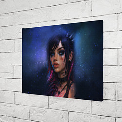 Холст прямоугольный Девушка неформалка cosmic hell goth, цвет: 3D-принт — фото 2