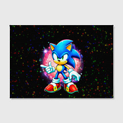Холст прямоугольный Sonic in space, цвет: 3D-принт — фото 2