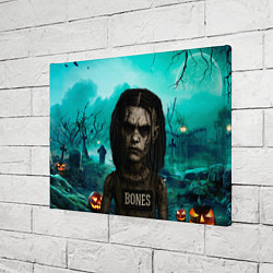 Холст прямоугольный Bones в стиле хоррор куклы, цвет: 3D-принт — фото 2