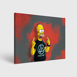 Картина прямоугольная Гомер в футболке Linkin Park