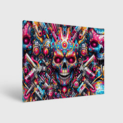 Картина прямоугольная Art cyber skull - ai art fantasy