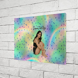 Холст прямоугольный Lana Del Rey сидит обняв колени, цвет: 3D-принт — фото 2