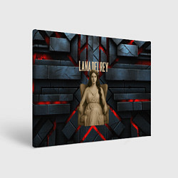 Холст прямоугольный Lana Del Rey в греческом стиле на троне, цвет: 3D-принт