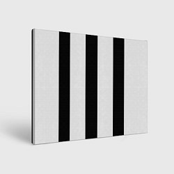 Холст прямоугольный Color black light gray line, цвет: 3D-принт