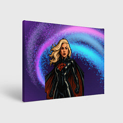 Холст прямоугольный Леди Гага в костюме супергероя, цвет: 3D-принт