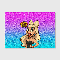 Холст прямоугольный Леди Гага мультяшная, цвет: 3D-принт — фото 2