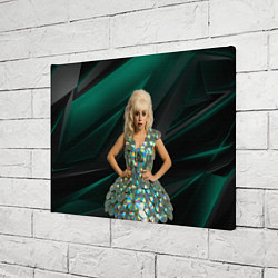 Холст прямоугольный Леди Гага в платье из дисков, цвет: 3D-принт — фото 2