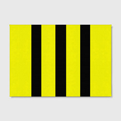 Холст прямоугольный Color yellow black line, цвет: 3D-принт — фото 2