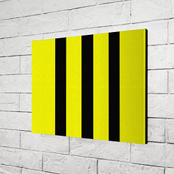 Холст прямоугольный Color yellow black line, цвет: 3D-принт — фото 2