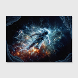 Холст прямоугольный Космонавт парит в космосе среди звезд, цвет: 3D-принт — фото 2