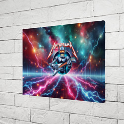 Холст прямоугольный Гитарист Бендер рок группы Футурама, цвет: 3D-принт — фото 2