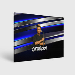 Картина прямоугольная XXXTentacion с микрофоном довольный